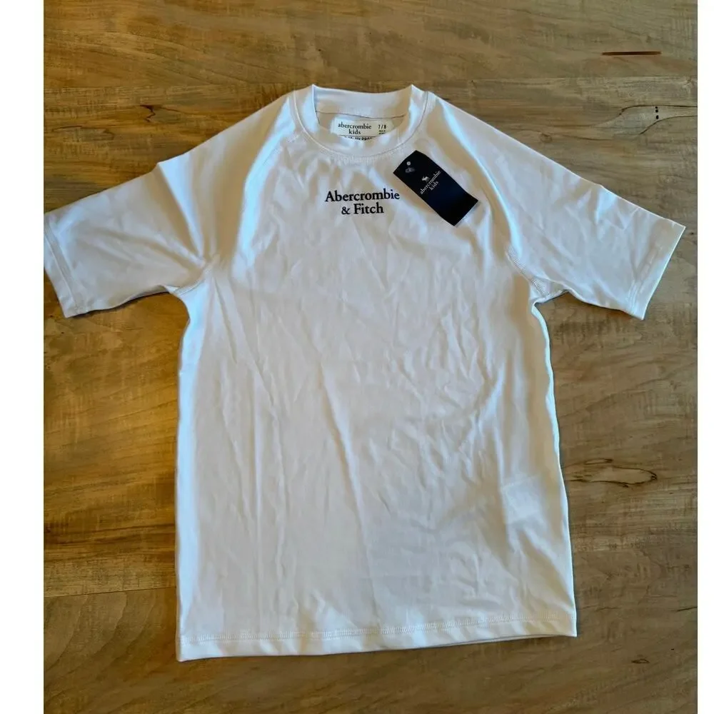abercrombie kids UPF 40+ UV Protection Swim Shirt / Rashguard NWT Size 7/8